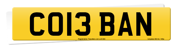 Registration number CO13 BAN